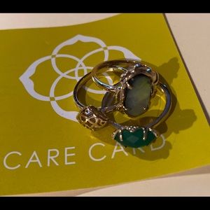 3 Piece Kendra Scott Ring Combo Size 7